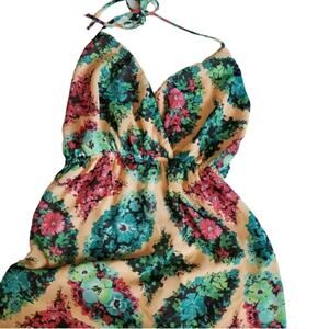 Floral Maxi Halter Dress by Love, Fire size XS
